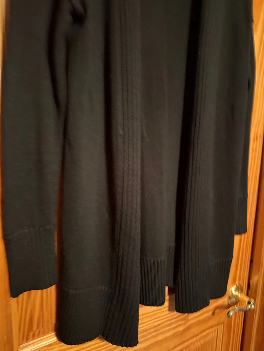 Ann Taylor Black Open-Front Longline Cardigan - Picture 4 of 7